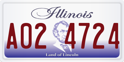 IL license plate A024724