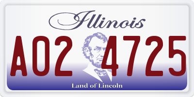 IL license plate A024725