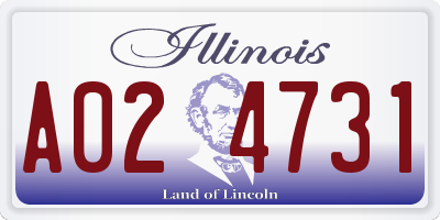 IL license plate A024731