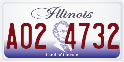IL license plate A024732