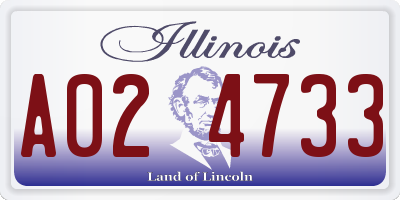 IL license plate A024733