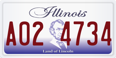 IL license plate A024734