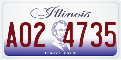 IL license plate A024735
