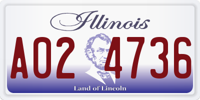 IL license plate A024736