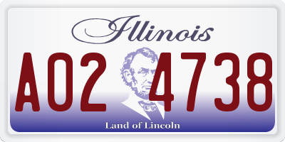 IL license plate A024738
