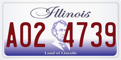 IL license plate A024739