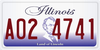 IL license plate A024741