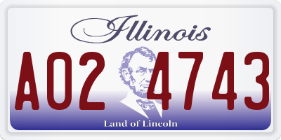 IL license plate A024743
