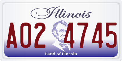 IL license plate A024745