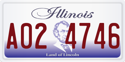 IL license plate A024746