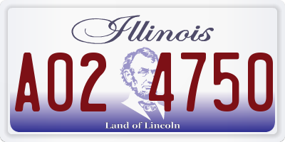 IL license plate A024750