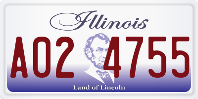 IL license plate A024755
