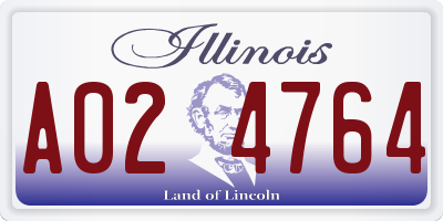 IL license plate A024764