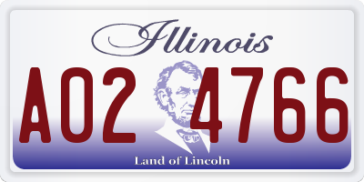 IL license plate A024766