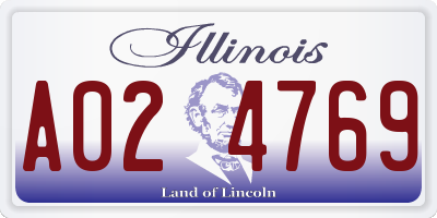 IL license plate A024769