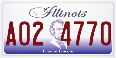 IL license plate A024770