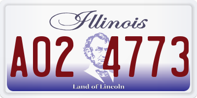 IL license plate A024773