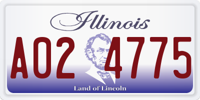 IL license plate A024775