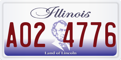IL license plate A024776