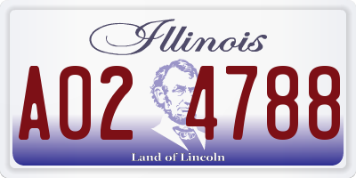 IL license plate A024788