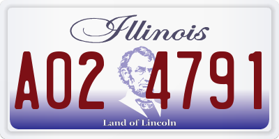 IL license plate A024791