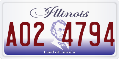 IL license plate A024794