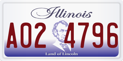IL license plate A024796