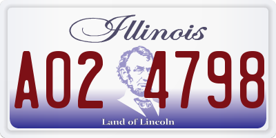 IL license plate A024798