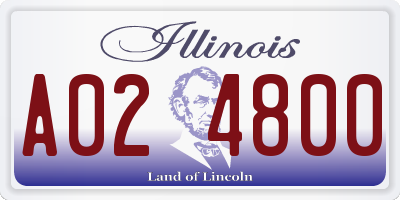 IL license plate A024800