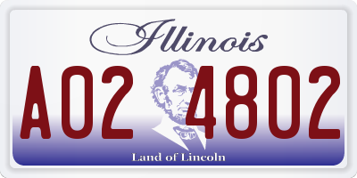 IL license plate A024802