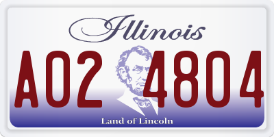 IL license plate A024804