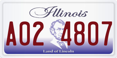 IL license plate A024807