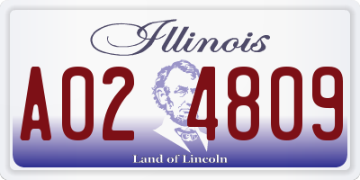 IL license plate A024809