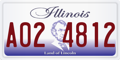 IL license plate A024812
