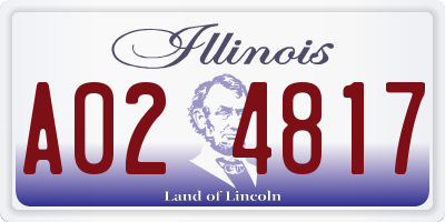 IL license plate A024817