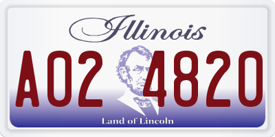 IL license plate A024820