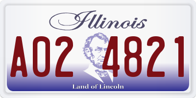 IL license plate A024821