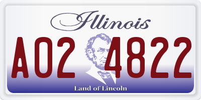 IL license plate A024822