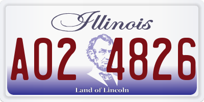 IL license plate A024826