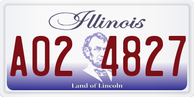 IL license plate A024827