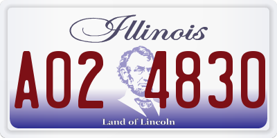 IL license plate A024830