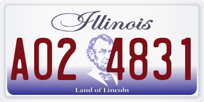 IL license plate A024831