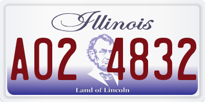 IL license plate A024832