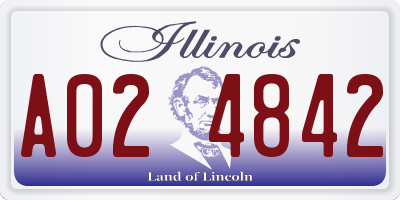 IL license plate A024842
