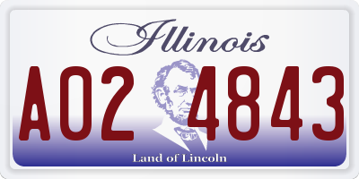 IL license plate A024843