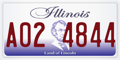IL license plate A024844