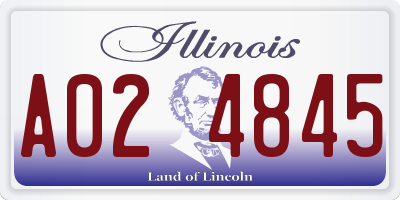IL license plate A024845