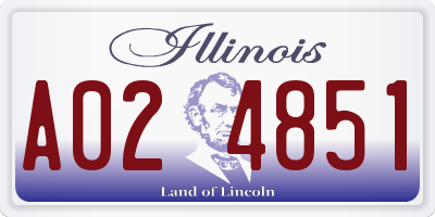 IL license plate A024851
