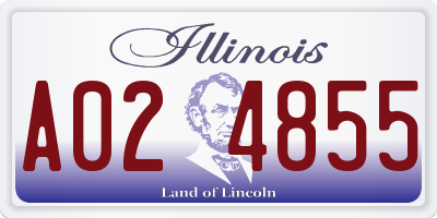 IL license plate A024855