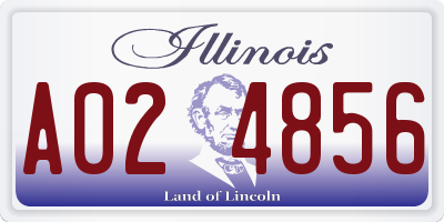 IL license plate A024856